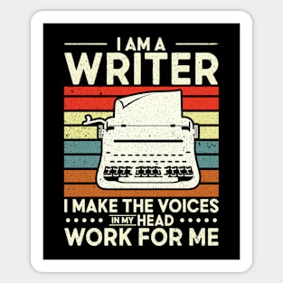 I'm A Writer I Make The Voices In My Head Author Sticker